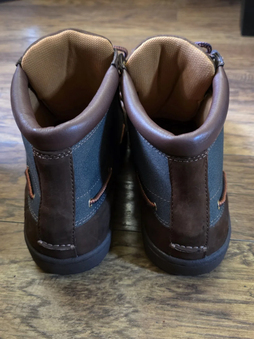 VINTAGE Timberland 7 EYE Brown Leather Moc Toe Hiking Boots